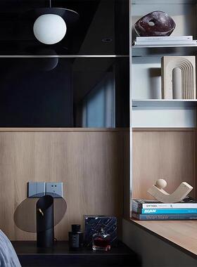 屿物为居 轻奢现代样板间样品屋展示中心书房桌面书柜花器装饰酒