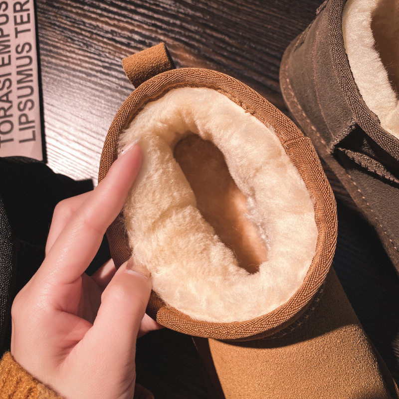 冬季新款雪地鞋防羊毛平底短筒东北棉鞋加绒加厚保暖雪地靴女,淘宝优惠券,粉丝福利购,淘宝优惠卷