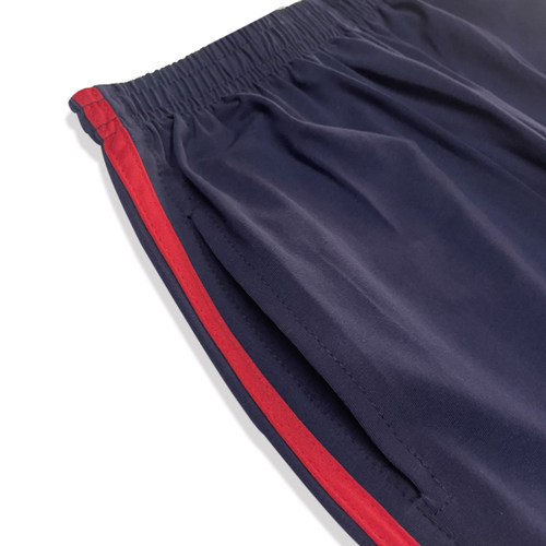 定制藏青全棉春夏秋季红深灰杠学生中性宽松高腰卫裤校服运动长裤 - 图2