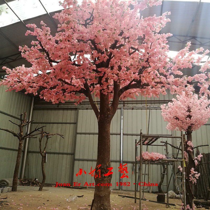 仿真樱花树定制大型绿植物广场婚礼室内落地高品质装饰桃小娟工艺