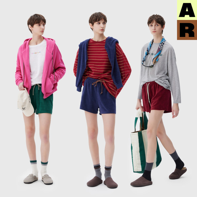 AR softnotes towel textures shorts sports shorts can be worn outside home pants women's summer casual pants