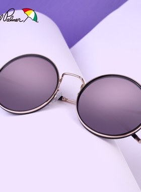 花雨伞近视复古风圆框太阳镜