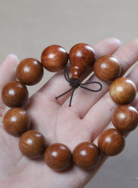 缅甸黄花梨手串2.0佛珠男女款手链108颗非洲草花梨木串珠文玩饰品