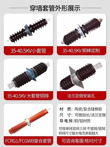 户外高压陶瓷复合穿墙套管CWB-CWW-10-20-35KV/4000A-3150AFCGWB - 图2