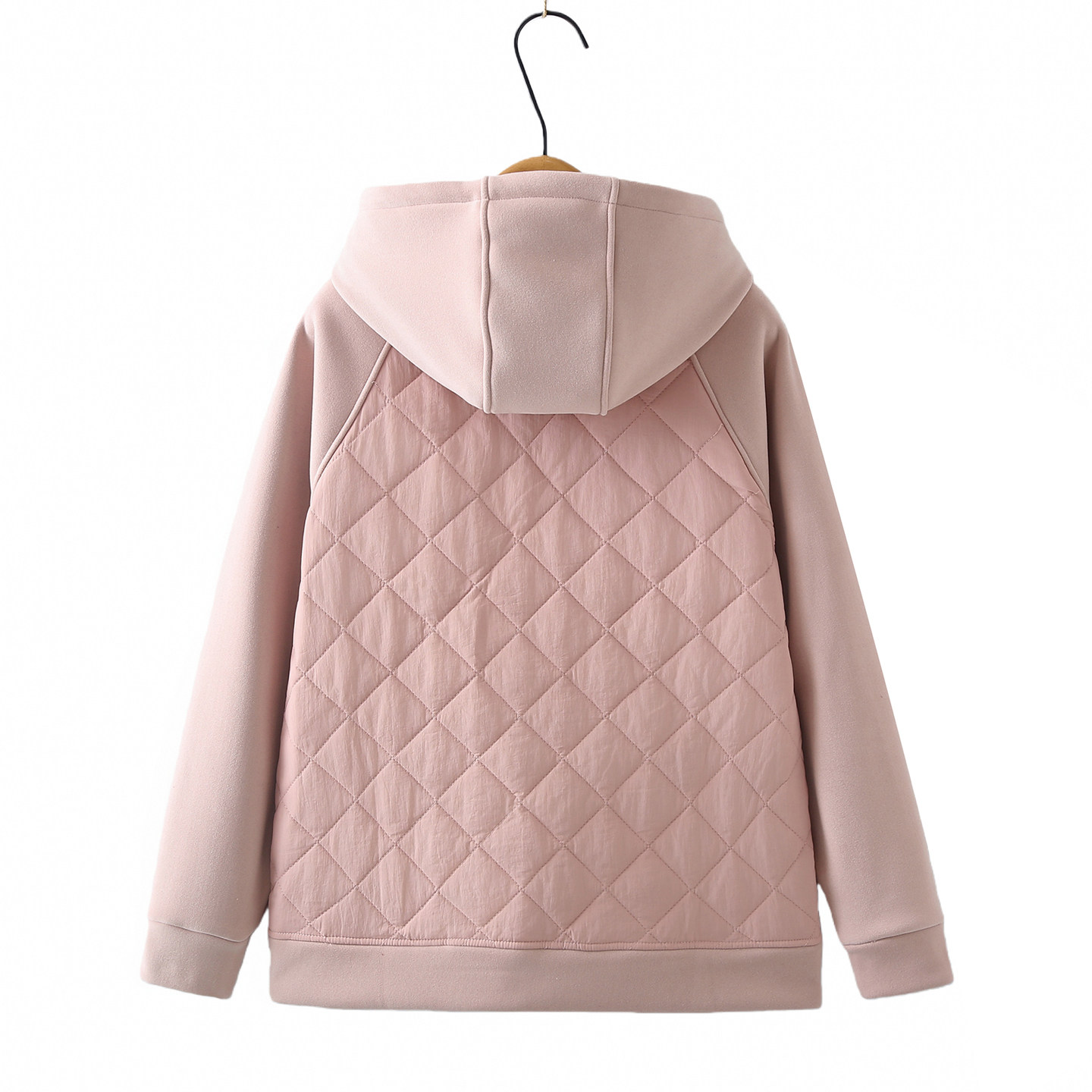 大码女胖mm200斤棉衣秋冬2025新款时尚拼接宽松休闲连帽棉服外套,淘宝优惠券,粉丝福利购,淘宝优惠卷