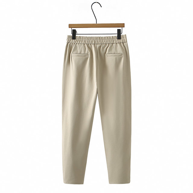 Plus size slimming elastic cigarette pants for fat girls