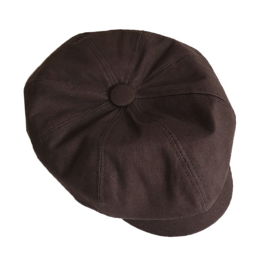 Sogo literary British style pure cotton duck bill octagonal hat