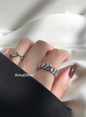 通体s925鼻子个性设计感冷淡戒指