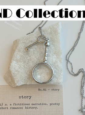 NDColl探索之镜 创意放大镜童趣habi博主款ins钛钢长项链毛衣链