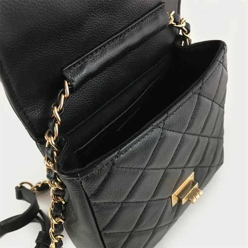 Кожаная сумка через плечо, Южная Корея, воловья кожа, в корейском стиле, в стиле Шанель, из натуральной кожи