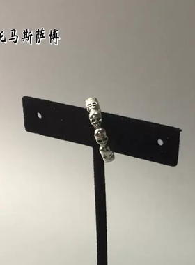 925银个性潮流朋克骷髅头情侣戒指时尚创意首饰品指环托马斯萨博