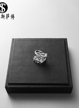 托马斯萨博欧美风羽毛戒指送女友