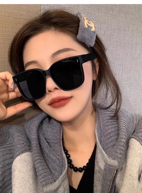 遮阳方框大脸男女近视套镜墨镜