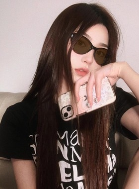 防晒遮阳三角猫眼ins风女墨镜