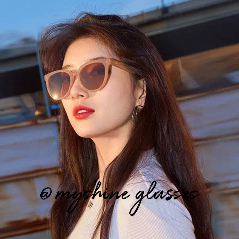 韩版茶色墨镜女秀智同款大脸显瘦太阳镜 韩版ins街拍网红复古眼镜