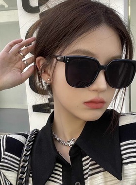 复古方形时髦大脸女显脸瘦墨镜