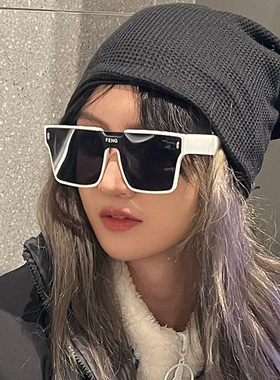 复古黄色连体方形ins风男女墨镜