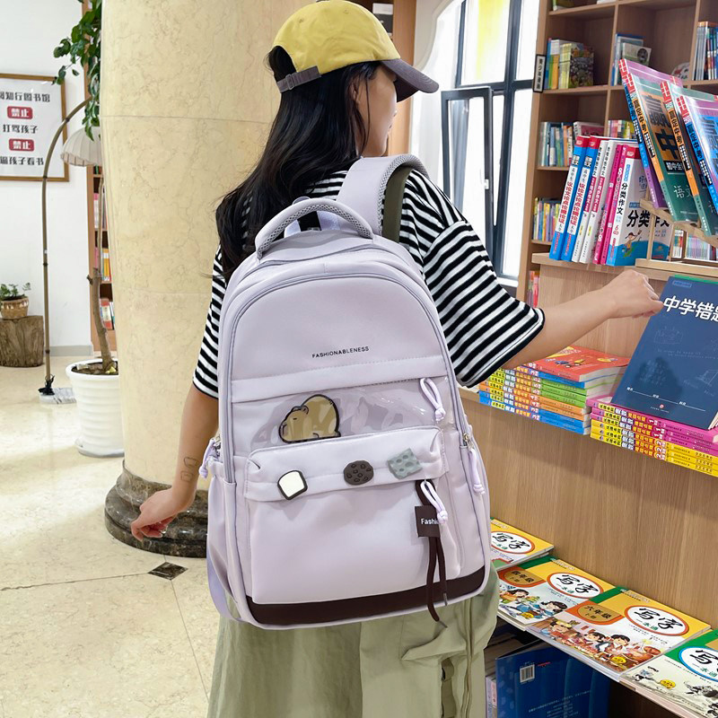 宽肩带双肩包2025新款电脑背包小学生初高中生大容量多层上课书包,淘宝优惠券,粉丝福利购,淘宝优惠卷