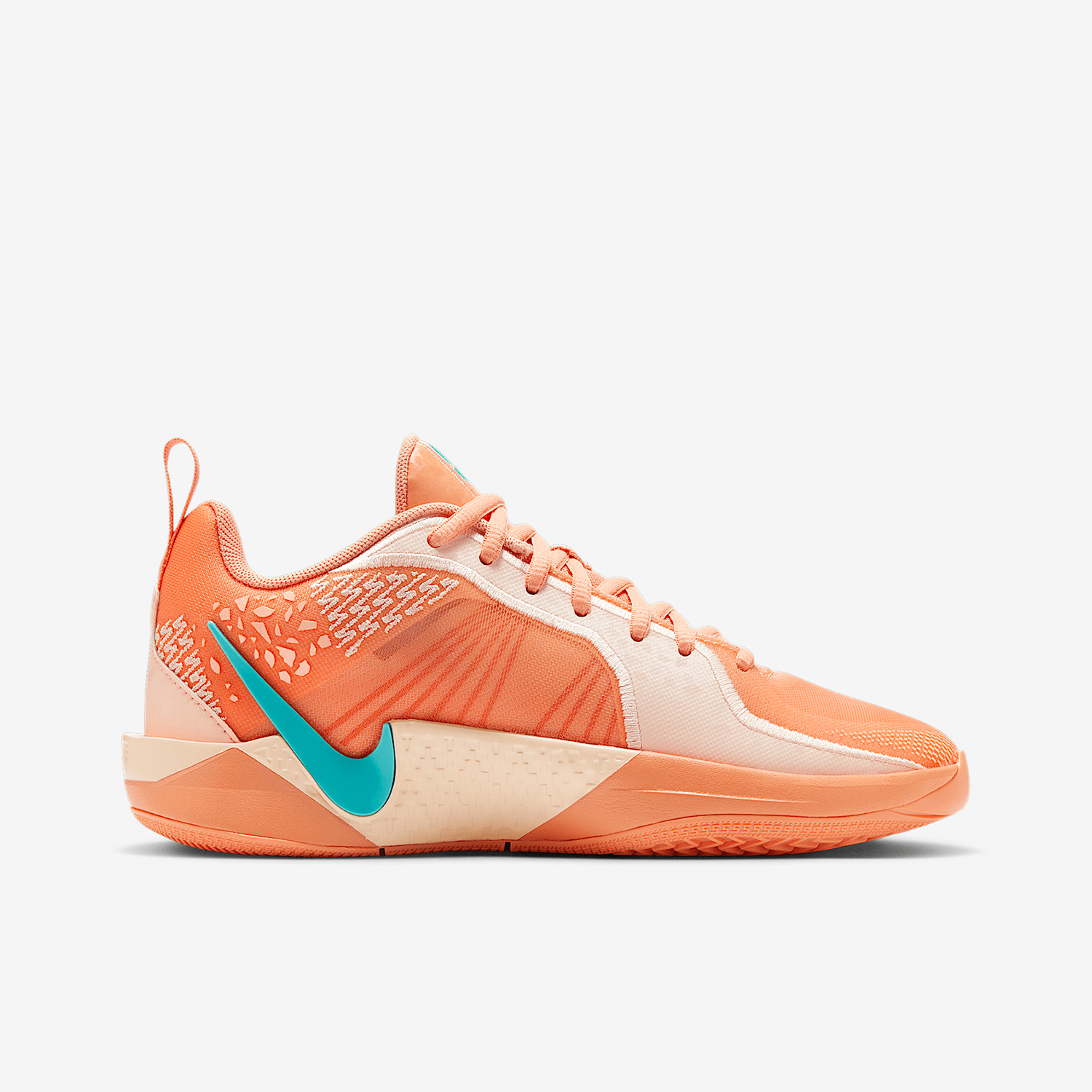 Nike/耐克正品新款2025儿童时尚潮流低帮实战篮球鞋FQ7376-801 - 图2
