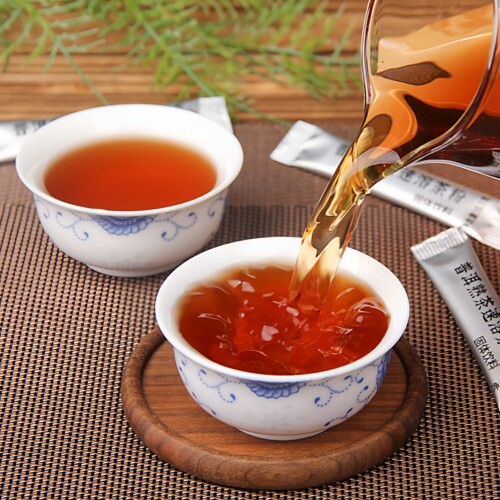 云南普洱熟茶速溶茶粉固体饮料盒装0.5g冲泡茶粉冷冲热泡办公室茶 - 图2
