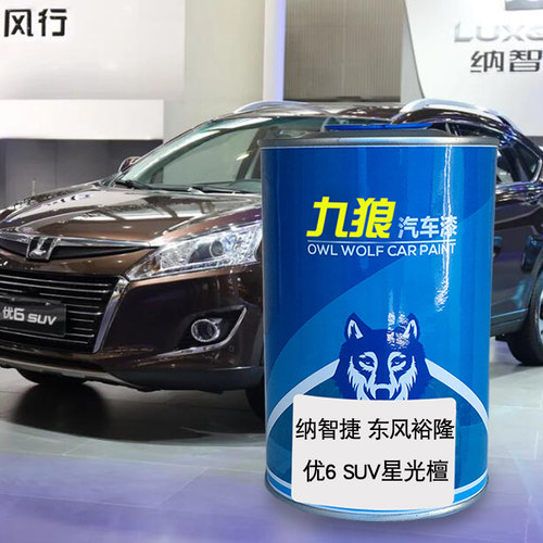 九狼纳智油漆捷钛金灰优6SUV星光檀炫蓝晶钻蓝汽车翻新修补喷烤漆 - 图0