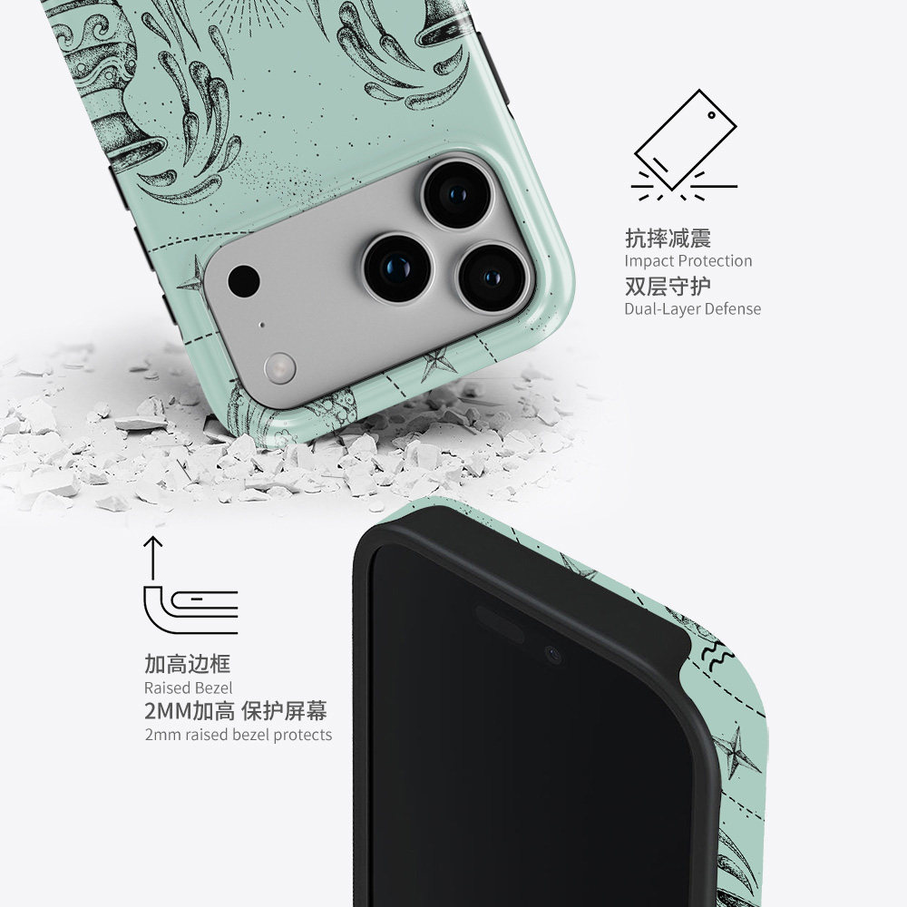 Acvoo水瓶座星座星盘iPhone17Promax保护16适用于苹果15手机壳14防摔壳13不褪色12可水洗全包