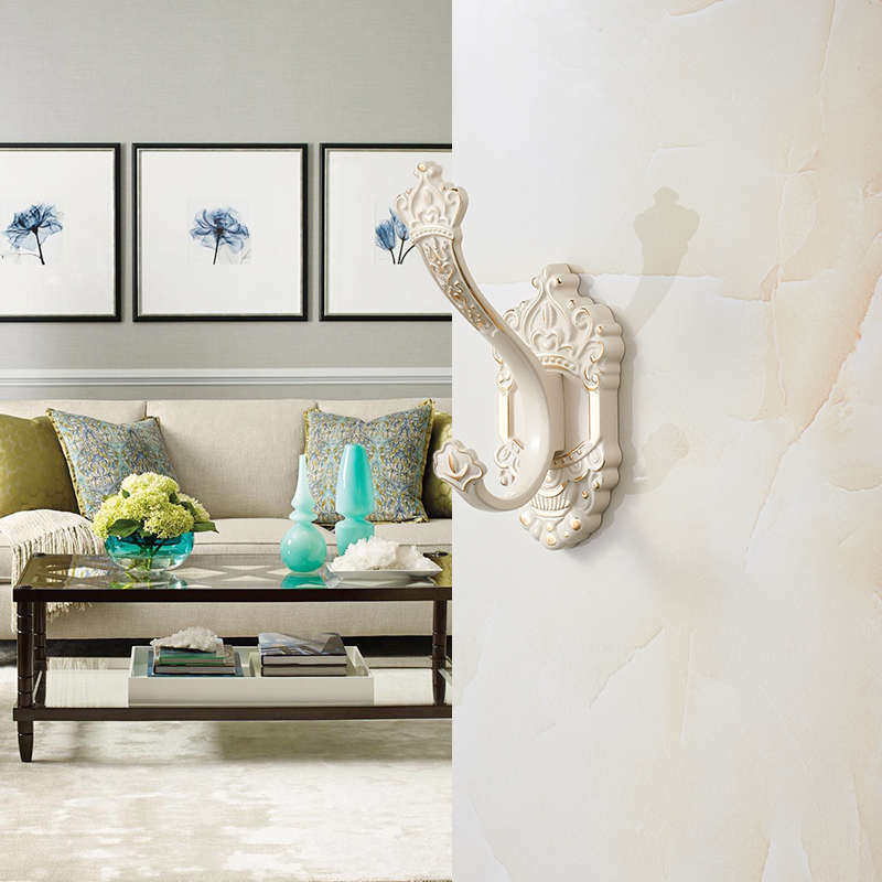 欧式挂衣钩打孔固定挂钩进门玄关单个鞋柜衣柜轻奢壁挂墙上挂重物,淘宝优惠券,粉丝福利购,淘宝优惠卷