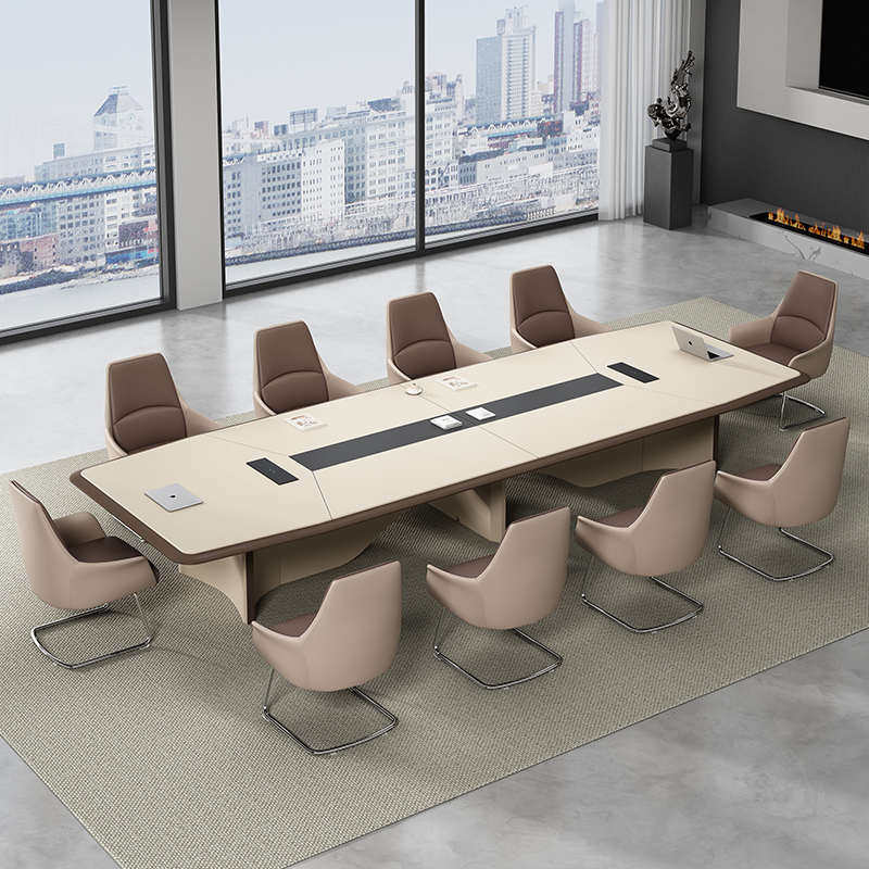 会议桌长桌简约现代办公室大型会议桌椅组合长条桌洽谈桌办公桌椅
