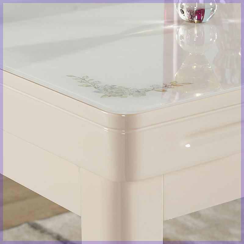 伸缩餐桌小户型家用现代简约白色烤漆抽拉式桌椅组合钢化玻璃饭桌,淘宝优惠券,粉丝福利购,淘宝优惠卷