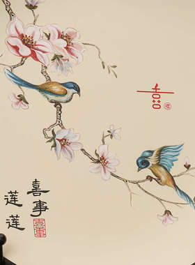 新中式家居陶瓷摆盘玄关客厅电视柜高级感艺术新家桌面装饰品摆件