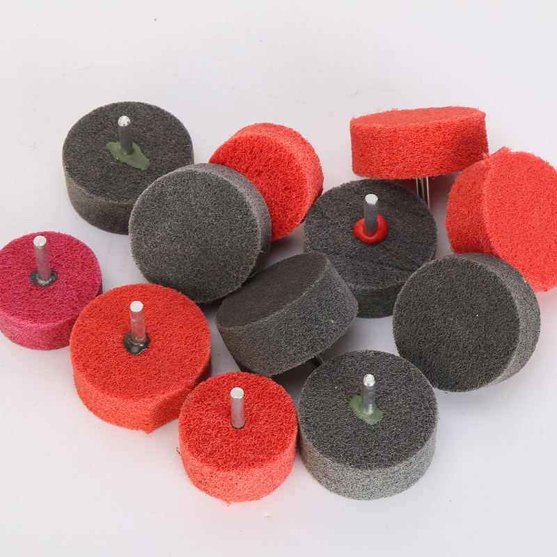 纤维磨头 不织布轮尼龙打磨头拉丝金属不锈钢抛光轮电磨头 6MM柄,淘宝优惠券,粉丝福利购,淘宝优惠卷