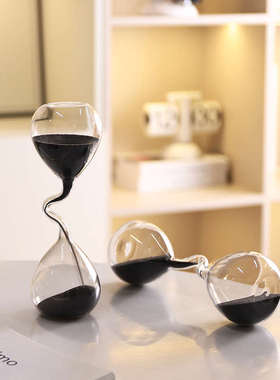 创意扭曲时间沙漏计时器摆件办公室桌面卧室装饰品轻奢高级感小众