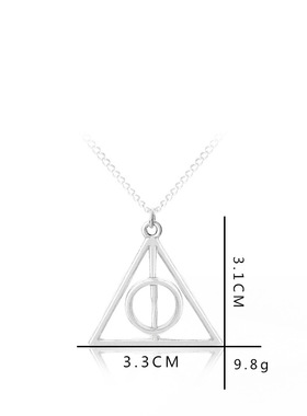 欧美外贸饰品项链旋转三角吊坠