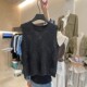 ພາກຮຽນ spring ແລະ summer ຝຣັ່ງ hollow crochet vest ສໍາລັບແມ່ຍິງ slimming