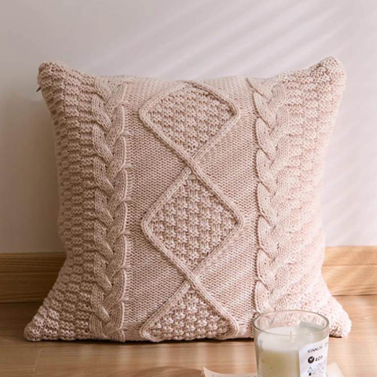 外贸日式北欧针织抱枕套沙发靠垫软装靠枕办公室护腰枕复古不含芯,淘宝优惠券,粉丝福利购,淘宝优惠卷