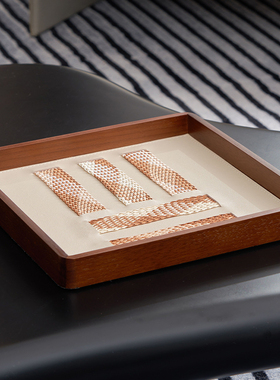 美拉德风格蜥蜴皮革托盘收纳储物