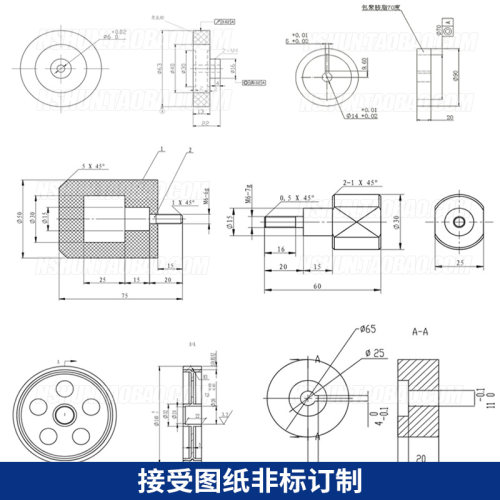 单键槽木工四面刨胶轮配件送料轮压料轮聚氨酯包胶辊轮平面斜纹轮 - 图1