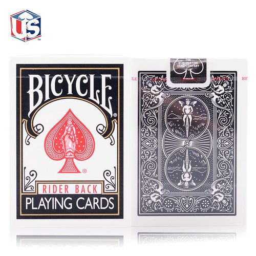 汇奇扑克黑色经典款单车牌 Bicycle Classic Black 单车扑克牌 - 图0
