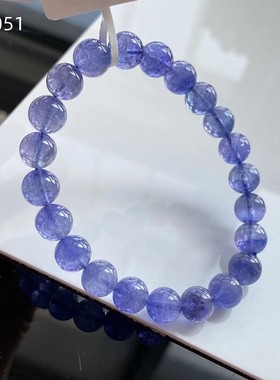 天然丹泉石手链双色西瓜坦桑手串