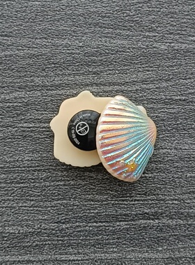 洞洞鞋鞋扣镭射贝壳鞋花