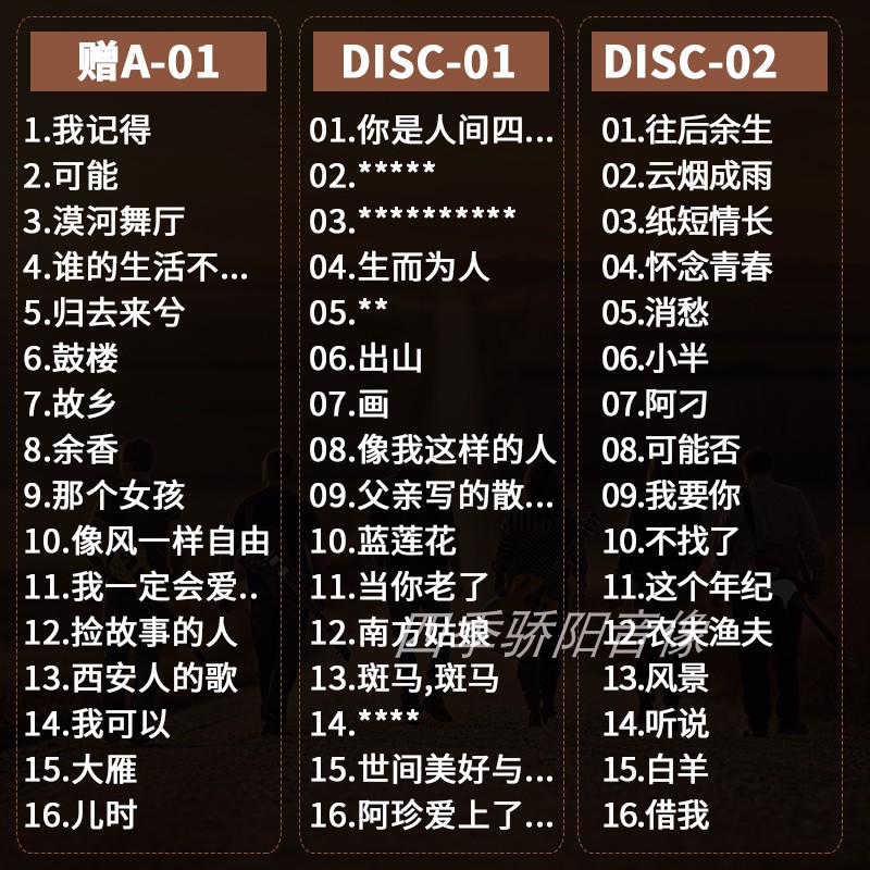 正版民谣cd朴树陈粒陈鸿宇民谣歌曲汽车载cd碟片光盘 - 图0