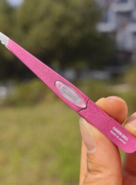 日本GreenBell不锈钢斜口眉毛夹
