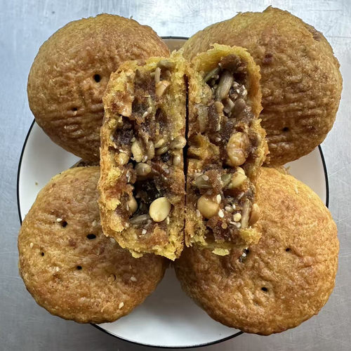 山西特产大同广灵五仁月饼包陷月饼老式中秋传统纯手工胡麻油月饼 - 图1
