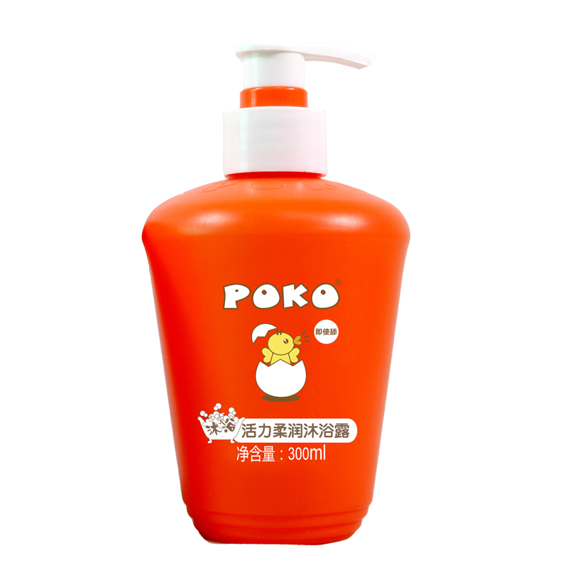 POKO婴幼儿柔润沐浴露300ML 儿童宝宝沐浴乳保湿温和无刺激 - 图0