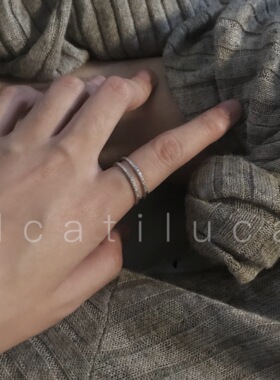 满钻极细百搭纯银戒指