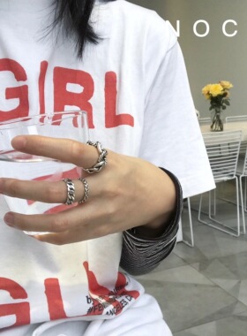 纯银手工韩国ins网红夸张戒指