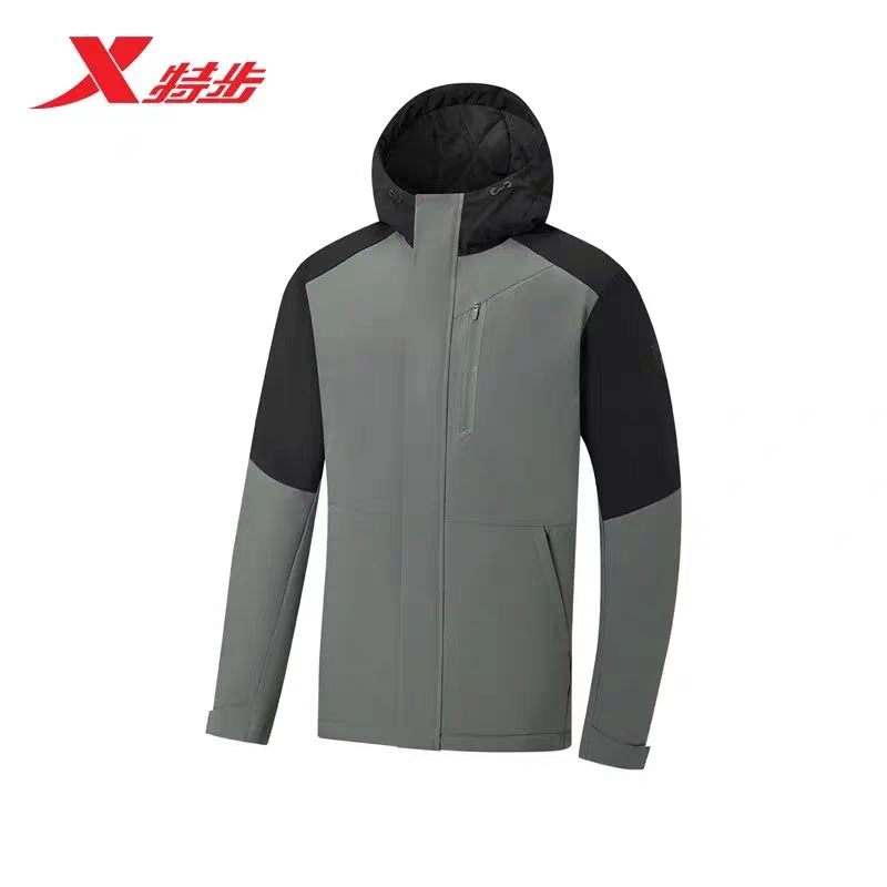 特步三防连帽薄棉服男2025冬季新款耐磨防风保暖外套975429170004,淘宝优惠券,粉丝福利购,淘宝优惠卷