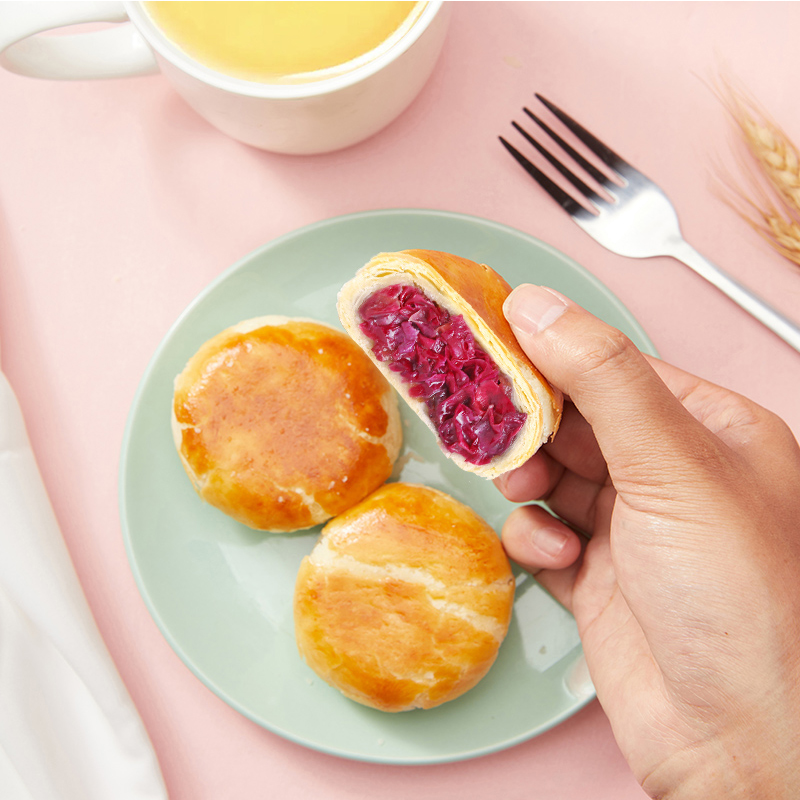 【头水花直播加赠】嘉华鲜花饼云南特产现烤大礼包晚上解饿零食 - 图0