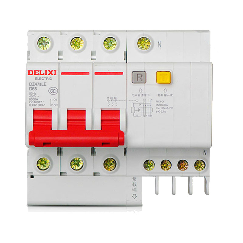 德力西DZ47LE漏保D型1P3P4P 32a100a漏电保护断路器空气开关2P63a - 图1