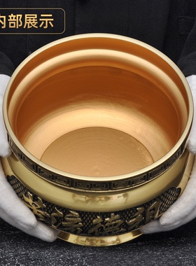 黄铜香炉家用拜神祖先供奉祠堂中堂上香拜山烧香插香线香炉香薰炉